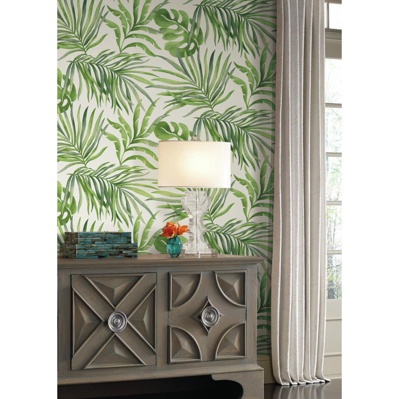 Rouleau de papier peint double L 27 po x l 27 po Camili, vert
