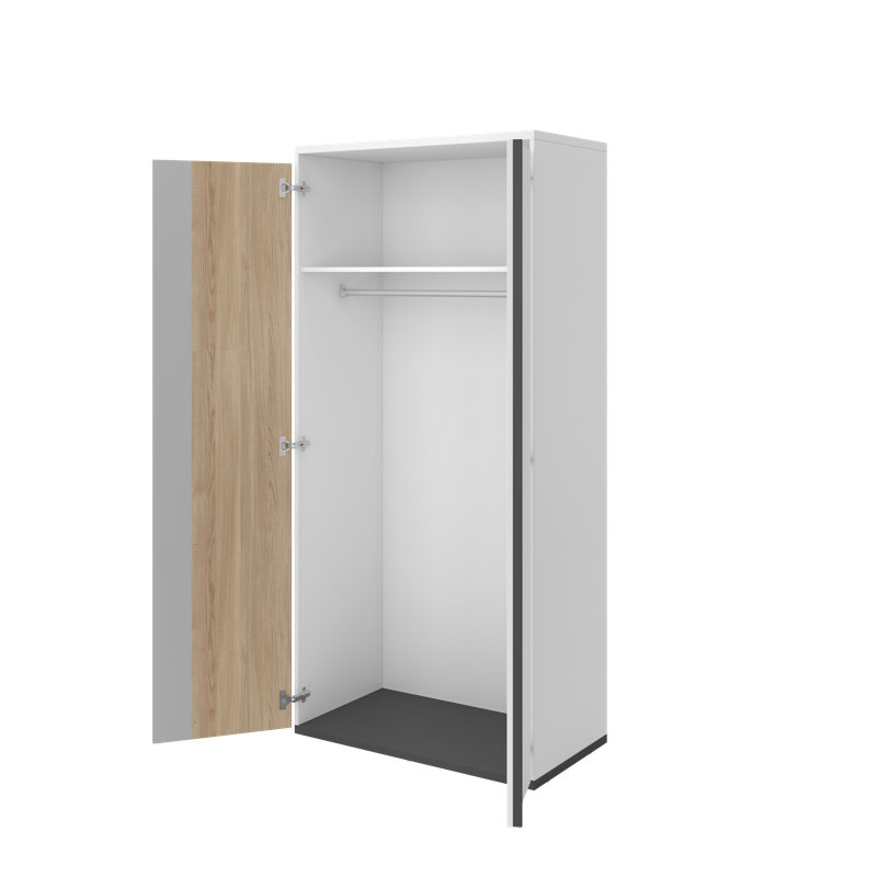 Stancil 2 Door Manufactured Wood Wardrobe