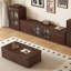 Table basse en cerisier avec tiroirs de rangement-840782226