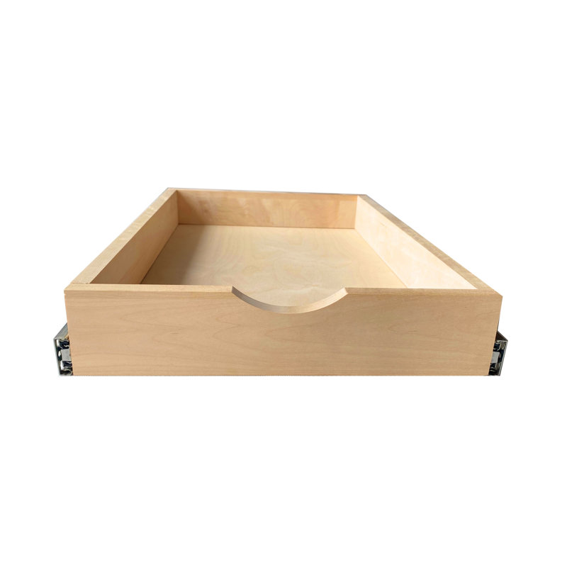 Lynetta Slide Soft Close Cabinet Drawers, Slide Out Shelf, Wooden Pull-Out Shelf-Fast Easy D.I.Y, 3" H x 15" W x 21" D
