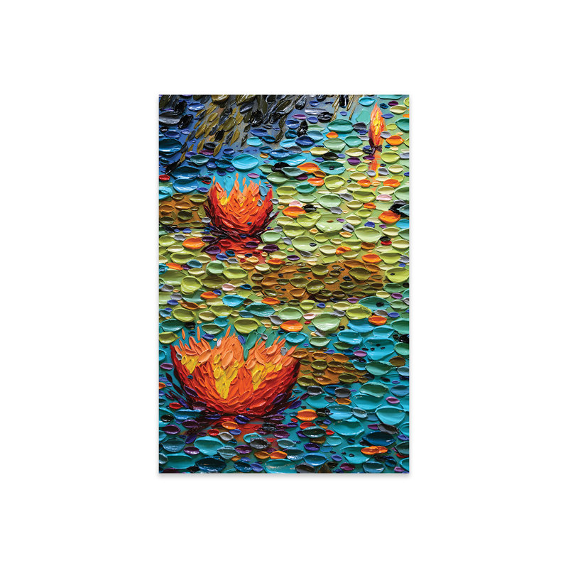 «Rainbow Pond On Plastique / Acrylique» par Dena Tollefson, peinture