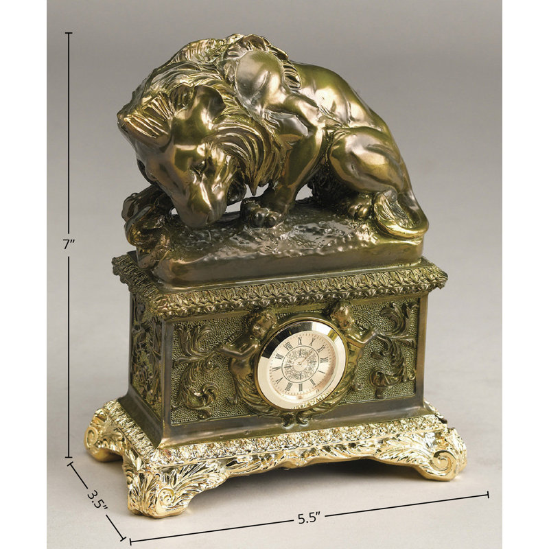Lion and Snake Tabletop Clock