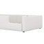 Lit plateforme tapissier simple Kadijatu avec garde-corps et station de charge