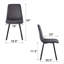 Ensemble de 2 chaises de salle à manger, pieds modernes en métal