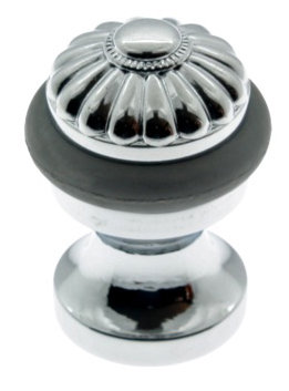 Solid Brass Floor Mount Stop, Polished Chrome