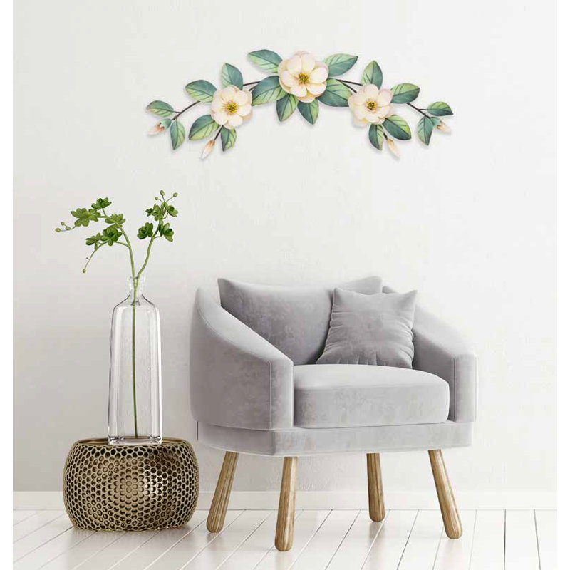 Handmade Farmhouse Plants & Flowers Wall Decor on Metal