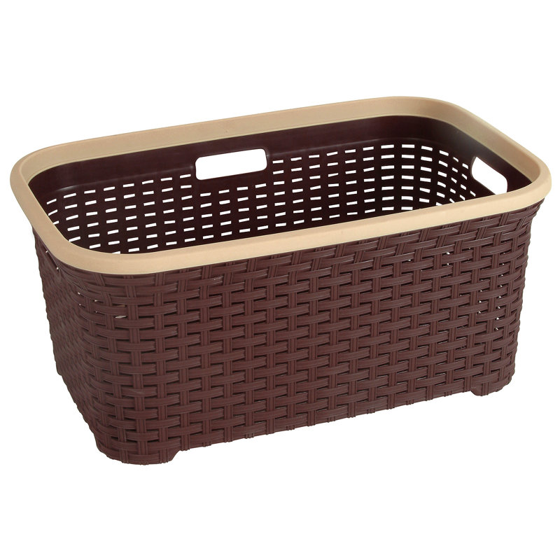 Panier à linge Bushel, H 16 po x l 24 po x P 10,5 po, Blanc