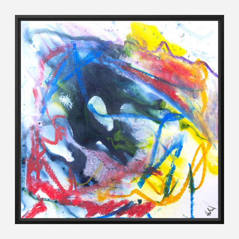 Abstract Print by John Beard, 49.5" H x 49.5" W x 1.75" D, Black Framed Canvas