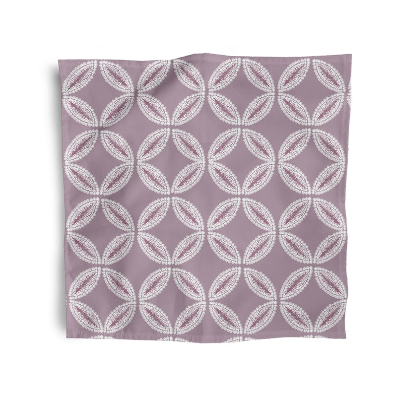 Ladarrell Polyester Geometric Square Napkin, Purple