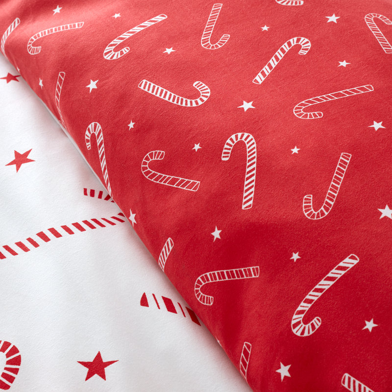 Christmas Candy Cane Duvet Cover Set, Kingsize