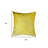 18" Yellow Cowhide Throw Pillow