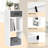 Bookcase with 3 levels, free -standing shelf with 1 fabric drawer, 2 cubes, open shelf, small storage shelf-1924920418