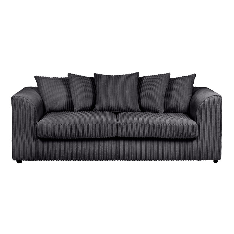 Moana 3 Seater Sofa, Black