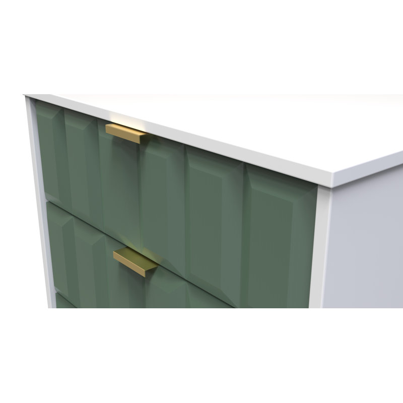 Allem 3 Drawer Chest (Ready Assembled), Labrador Green/White