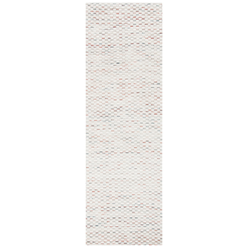 Laureldale Hand Woven Wool/Cotton Abstract Rug in Beige/Rust, Runner 2'3" x 8'