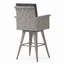 Tabouret de bar pivotant extérieur en osier 30 po avec coussin résistant à l'eau