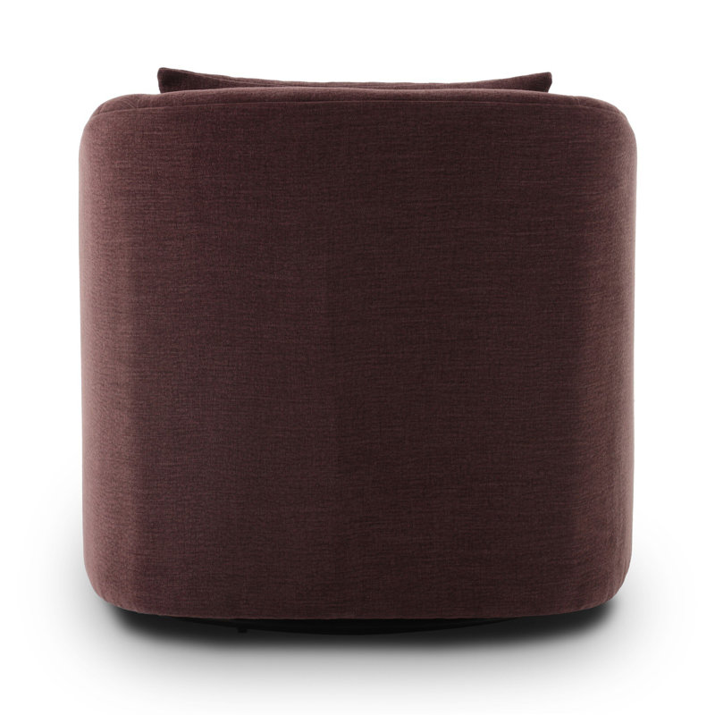 Topanga Swivel Armchair, Laughlin Plum Polyester Blend