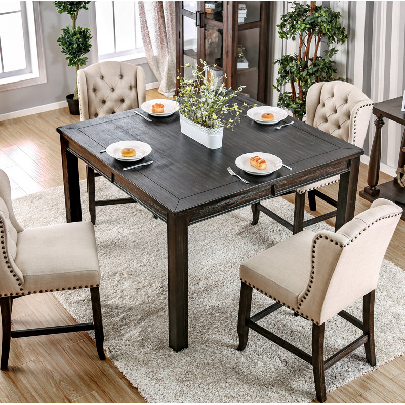 Adler Square Dining Table, Antique Black
