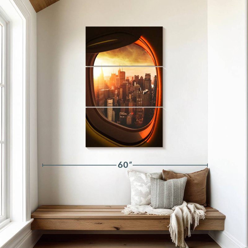 Nicci Manhattan From Plane Window, 45" H x 28" W