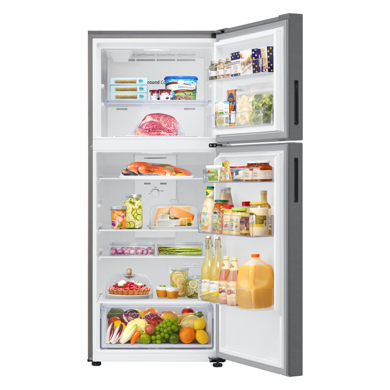 Samsung 15.6 cu. ft. Top Freezer Refrigerator with All-Around Cooling in Stainless Steel