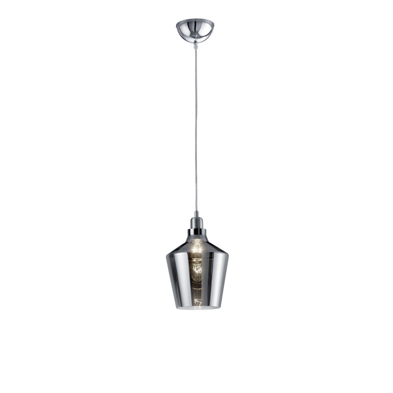 Fagan 1 - Light Silver Single Pendant, Smoke