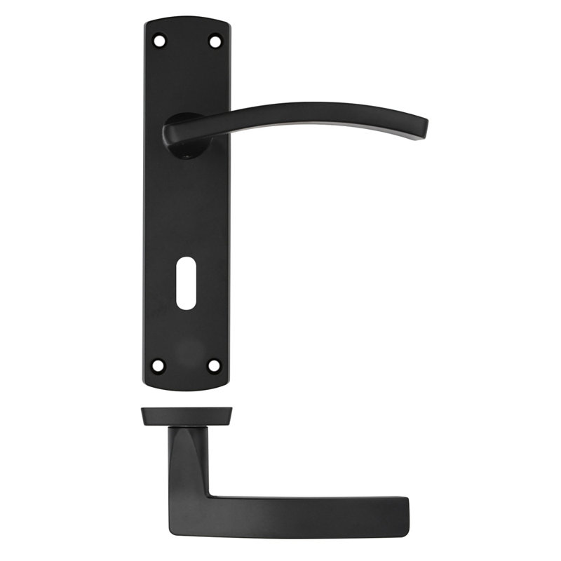Single Dummy Door Handle, Matte Black