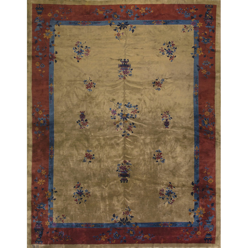 Antique Large Wool - Manchester Ivory Beige Cream White Hand Knotted Pile Rug
