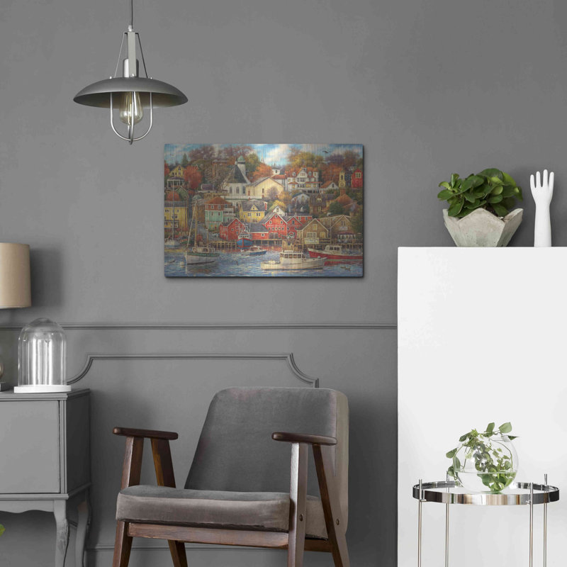 «Good Times Harbor» par Chuck Pinson, H 16 po x l 24 po