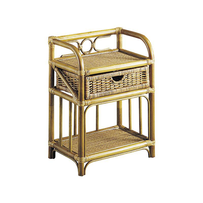Williston 1 Drawer Wicker & Rattan Bedside Table