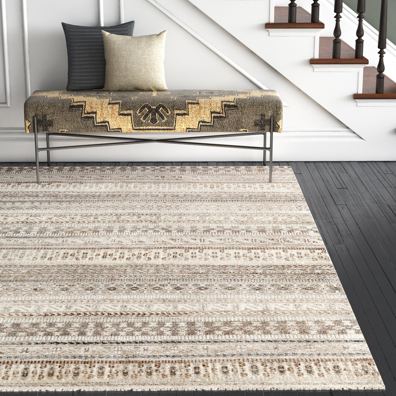 Indrakumar Camel Hand-Knotted Rug, Rectangle 4' x 6'