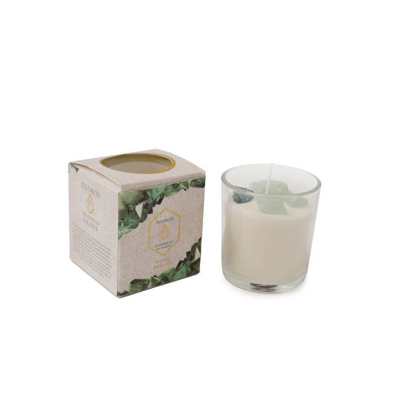 Geko Unscented Jar Candle with Glass Holder