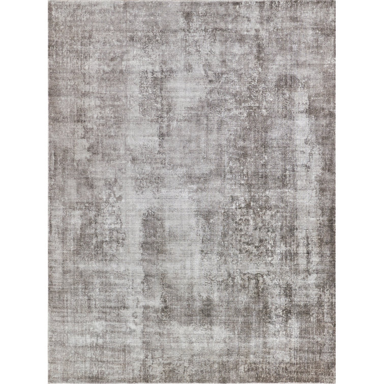 Stone Wash Gazni Abstract Area Rug in Taupe