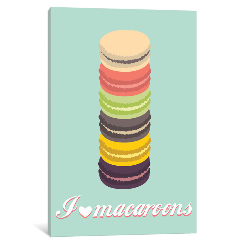 «Macaroons», impression sur toile tendue, H 18 po x l 12 po x P 1,5 po, Pas de tapis, Toile tendue