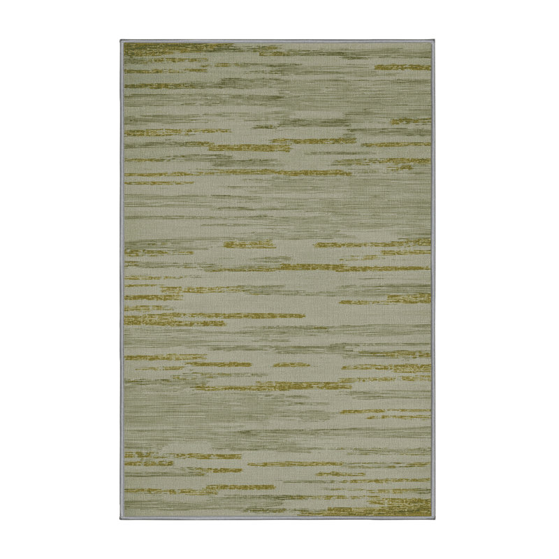 Tapis abstrait lavable à la machine, Rectangle 3 pi x 5 pi