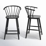 Set of 2 Sheffield Solid Wood Stools