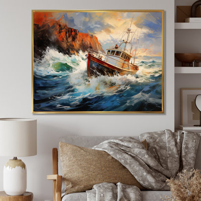 " Fishing Boat Dreamy Storm "