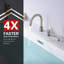 Robinet de baignoire avec douche à main, robinet de baignoire avec poignée simple-64610300