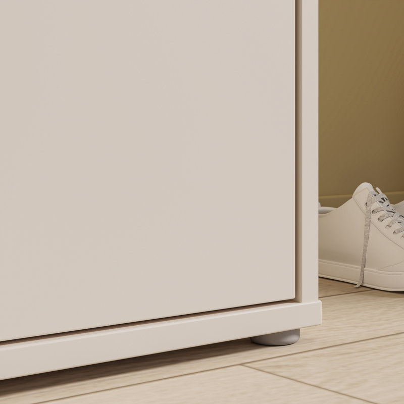 Saabir 9 Pair Shoe Storage Cabinet, White