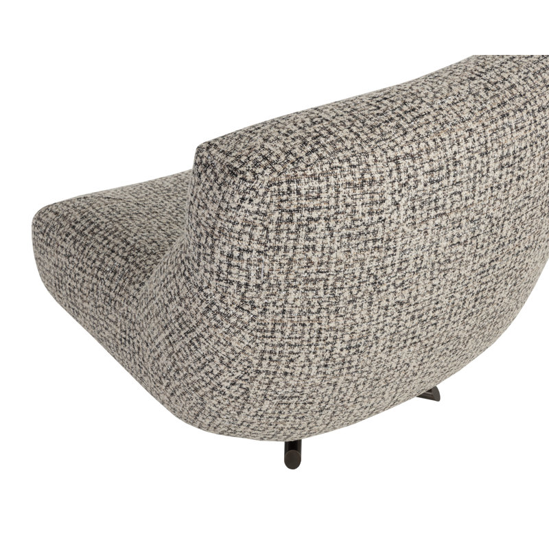 FAUTEUIL DE GALET PIVOTANT NOBU - NUVOLA SHALE