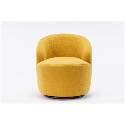 Duriye Upholstered Accent Chair Swivel Barrel Chair by Ivy Bronx