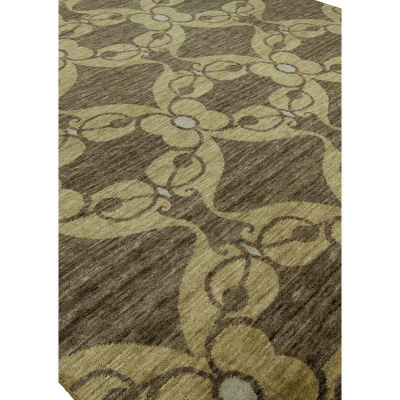 Geometric Area Rug in Brown, Rectangle 2' x 3'
