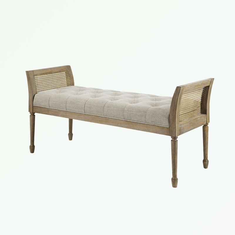 Banc rembourré en mélange de polyester Bashiri