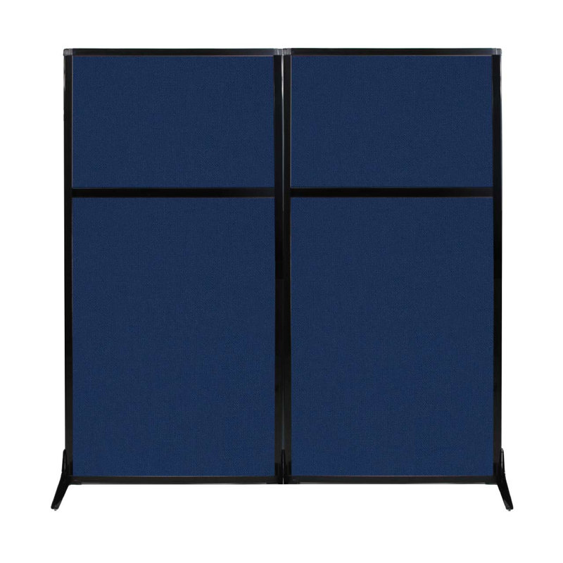 Cloison de poste de travail, Bleu marine, 66"