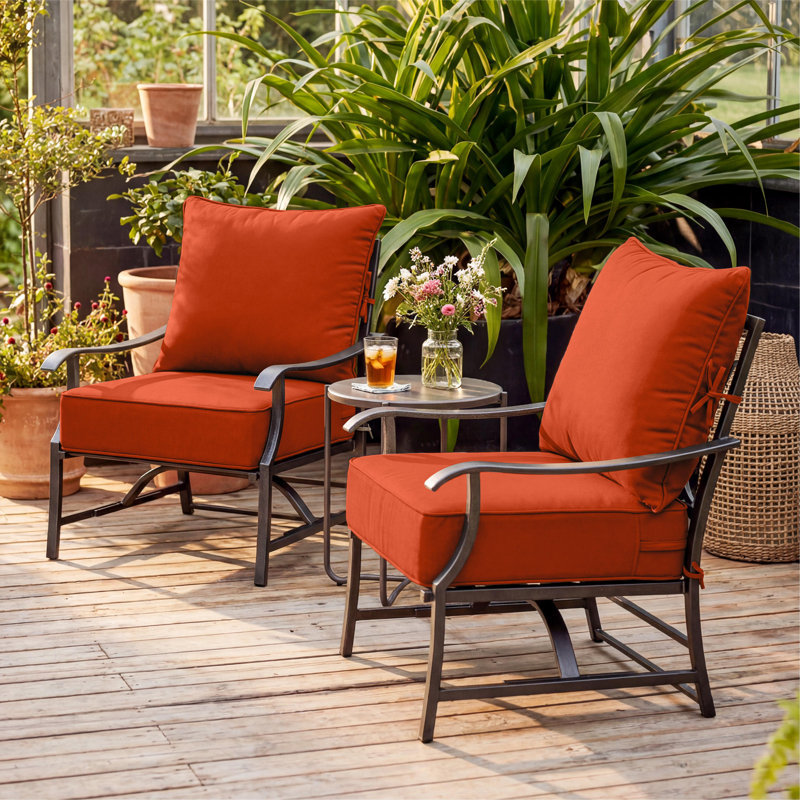 Wynee 24"W X 24"D Outdoor Cushions 6.5'' Deep Seating Cushion Set Indoor and Outdoor Seat / Back Cushion, Only Cushions