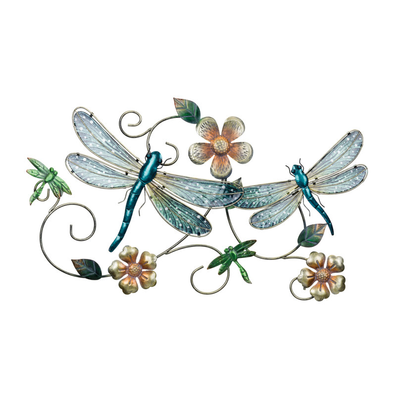 Décoration murale 26,5 po Garden Vibe, 2 libellules