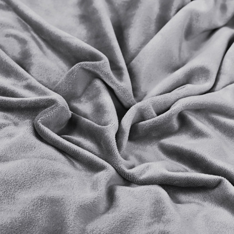 Housse pour canapé à quatre places, Mélange de polyester gris