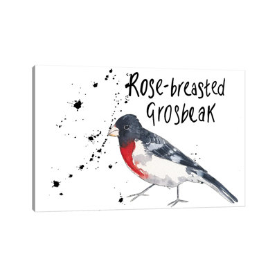Rose-Breasted Grosbeak by Michelle Campbell - Wrapped Canvas Painting