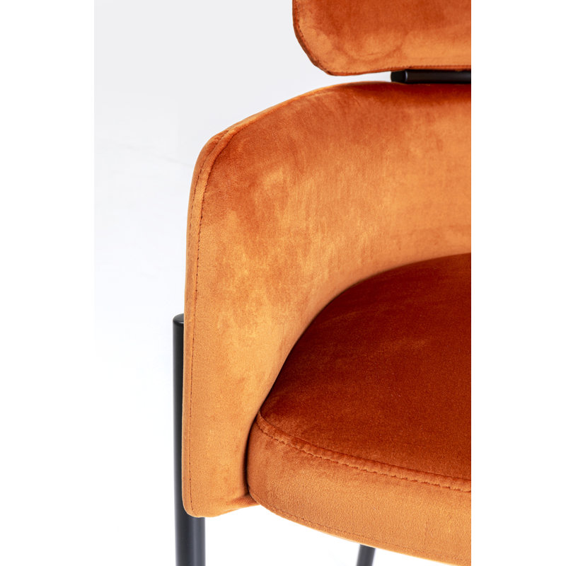Upholstered Dining Chair, Orange