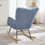 Chaise berçante capitonnée et rembourrée avec structure en métal-1785527968