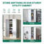 Armoire de rangement en acier 71 po pour outils avec portes et 3 tablettes réglables, armoires de rangement pour garage, classeur verrouillable pour bureau à domicile, salle de classe, garde-manger
